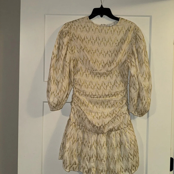 Rhode Donna Dress in Cream Metallic XS - Picture 2 of 6